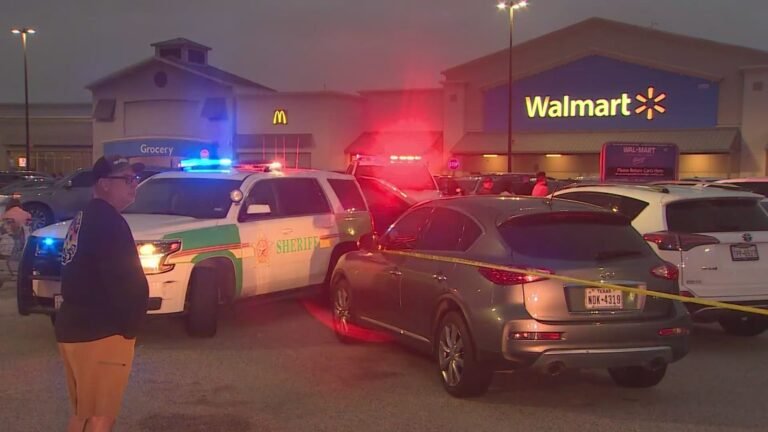 عکس خودروهای پارک‌شده در شب همراه با چراغ‌های پلیس